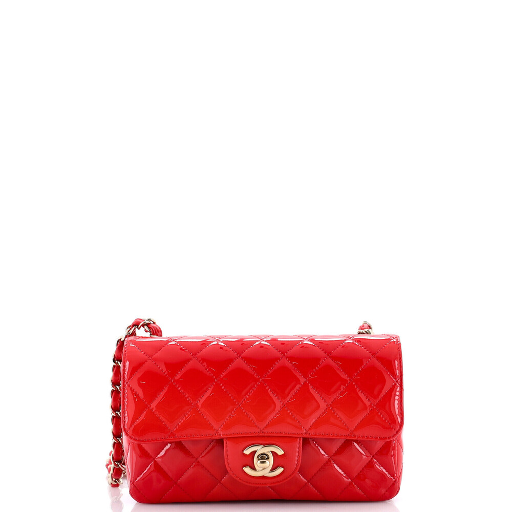 Chanel Mini Classic Single Flap Bag Quilted Patent